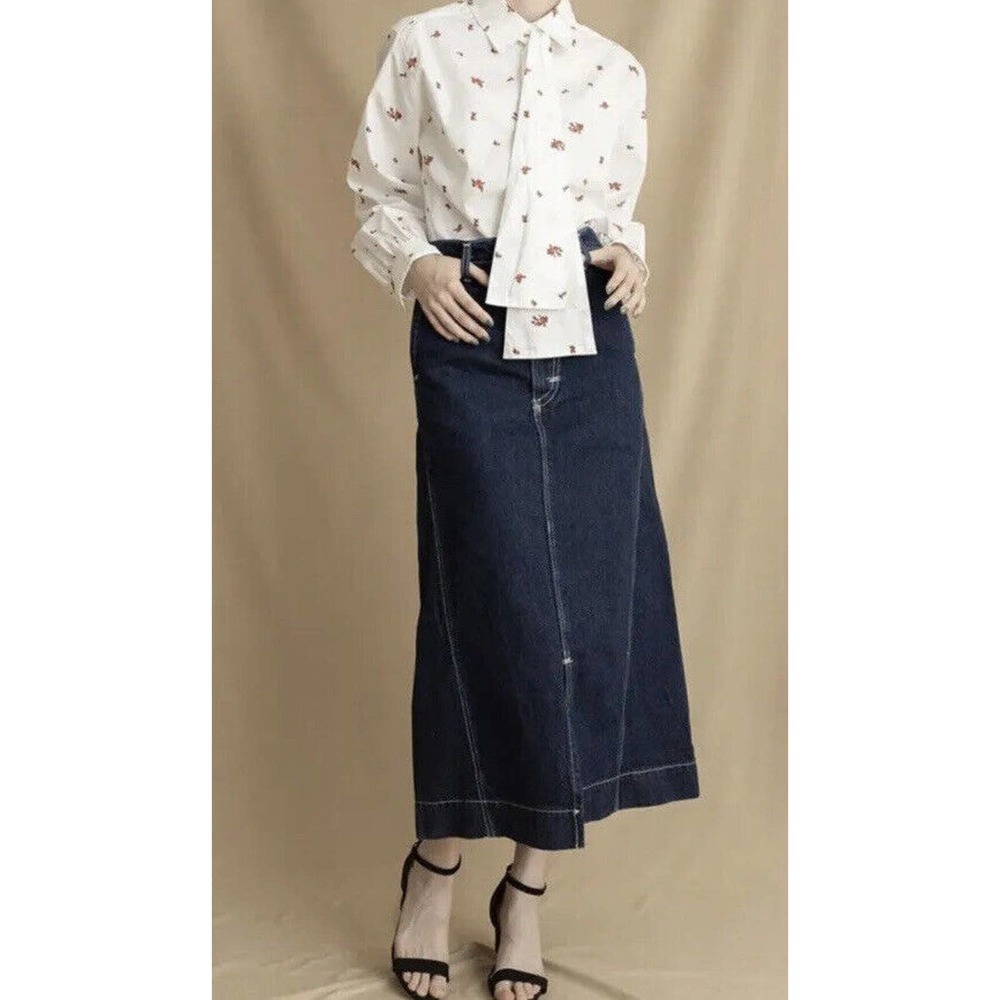 Levi's Dark Blue Midi Skirt - Picture 2 of 10